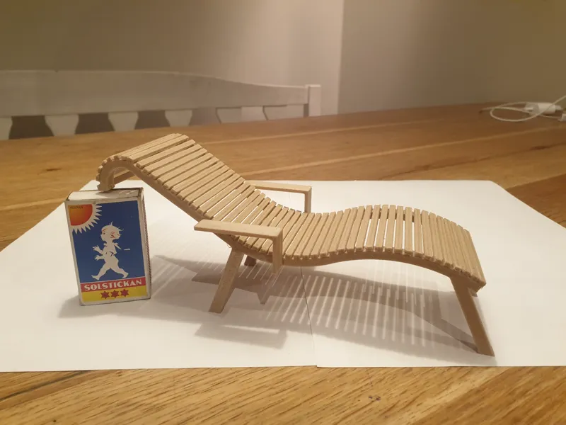 Sun lounger, scale 1:10