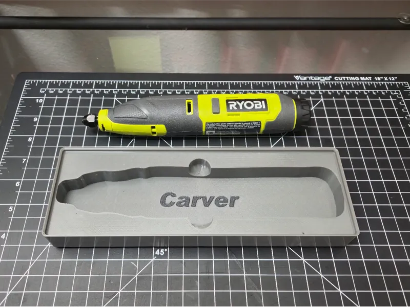 Ryobi Carver tool organizer Gridfinity 2x6