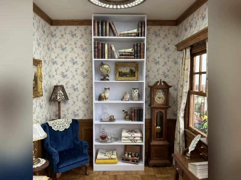 Miniature Billy Bookcase IKEA Inspired 1:10 Scale