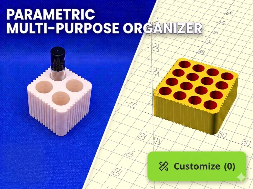 Parametric Multi-Purpose Japandi style Organizer - Free 3D Print Model ...