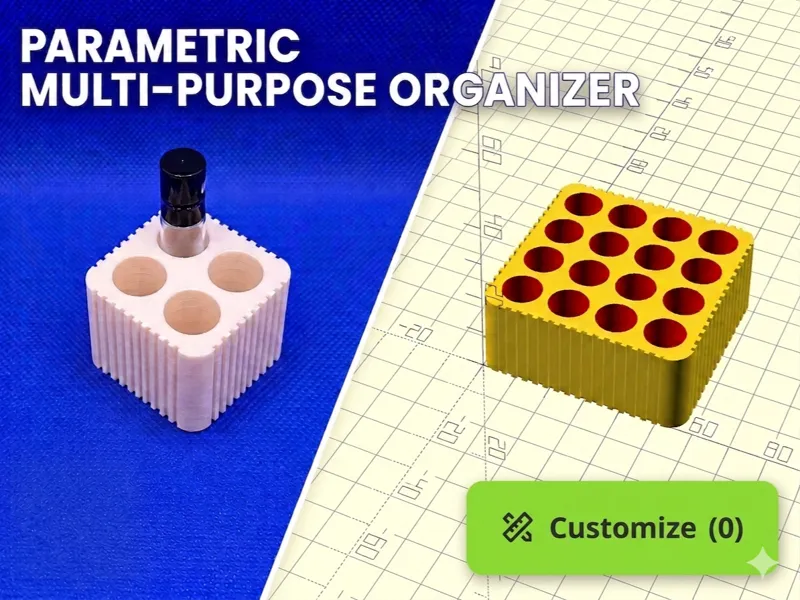 Parametric Multi-Purpose Japandi style Organizer 