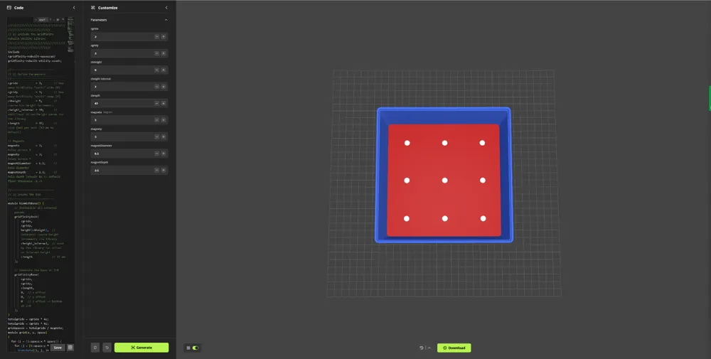 WIP Parametric Gridfinity Tabletop Storage by Kevin HäuslerMakerWorld ...
