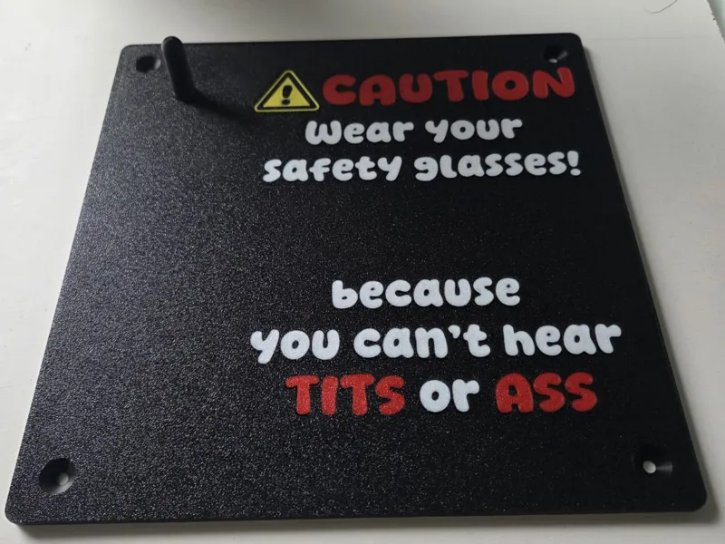Wear your glasses sign with holder OSHA/ARBO