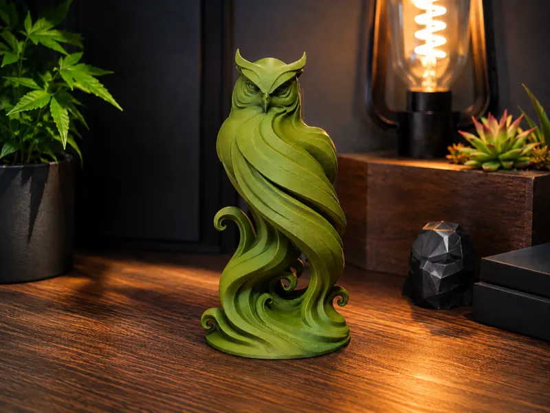 Owl Statue - Art Deco Forest Decor