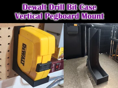 Dewalt Drill Bit Case Vertical Pegboard Mount