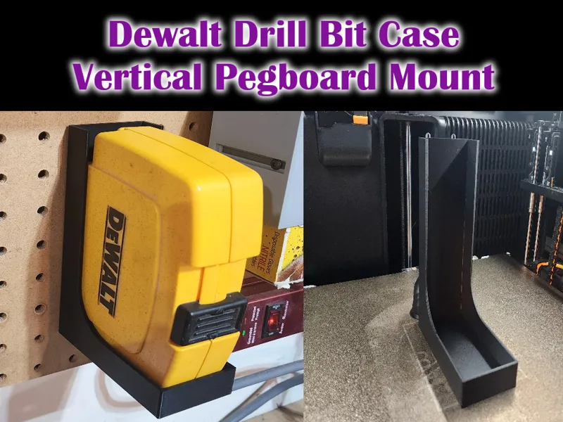 Dewalt Drill Bit Case Vertical Pegboard Mount