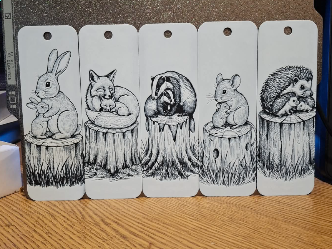 Mama forest animal bookmarks