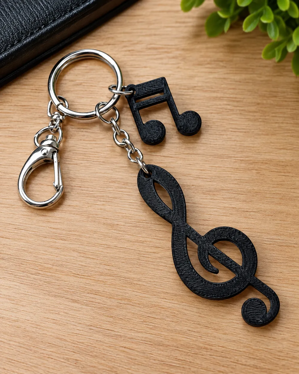 Musical Note Keychain with Pendant - Free 3D Print Model - MakerWorld