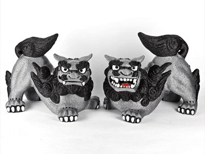 Okinawan Shisa Pair - Guardian Lion-Dogs