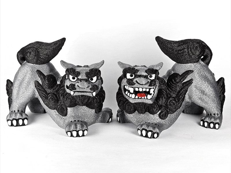 Okinawan Shisa Pair - Guardian Lion-Dogs