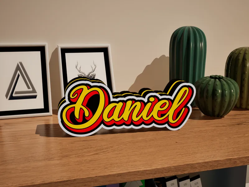 Name Script Lightbox (+40 names), Led lamp