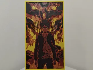 Eren Yeager "The Founder" Anime HueForge Wall Art 