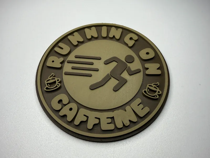 Running on caffeine coffee coaster