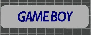 Game Boy panel with writing for the Game Boy Kiosk
