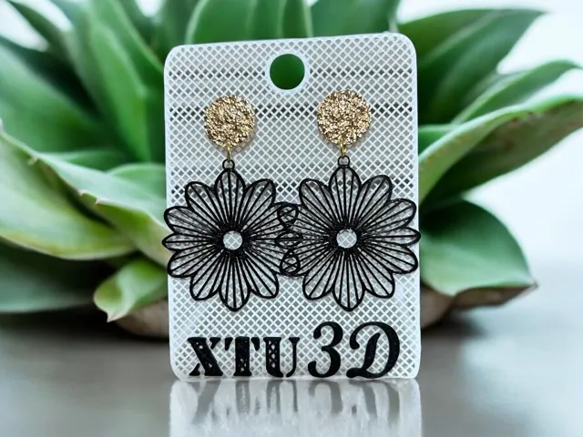 Pendientes sencillos flor