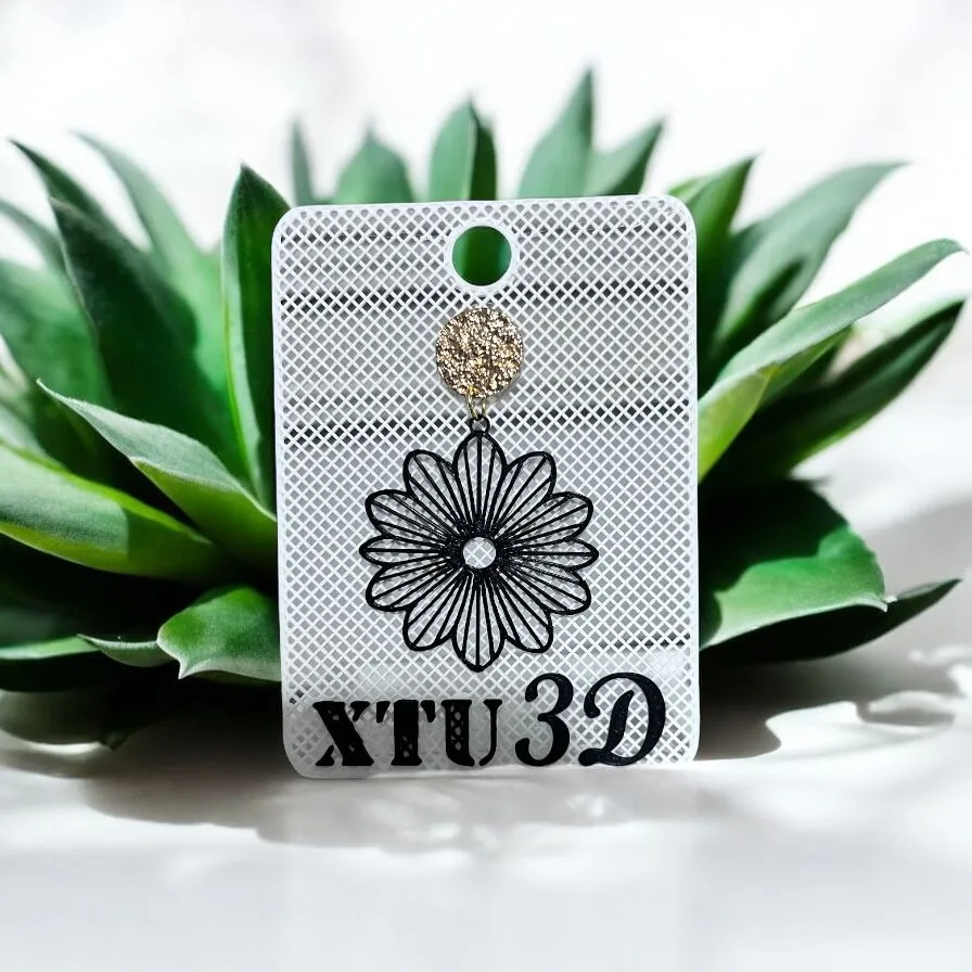 Pendientes sencillos flor view 2