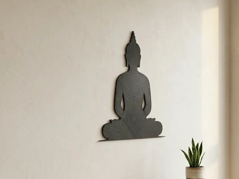 Minimalist Buddha Silhouette | Zen Wall Art