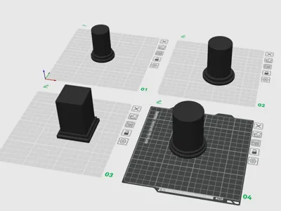miniature base pillar(35mm, 45mm, 50mm)