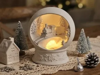 Winter Train snow globe