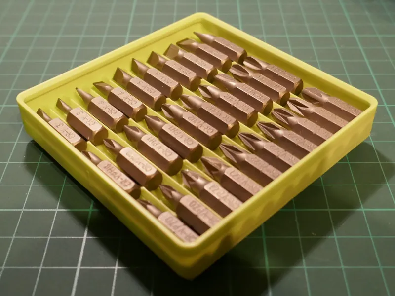 Gridfinity magnetic hex bits holder