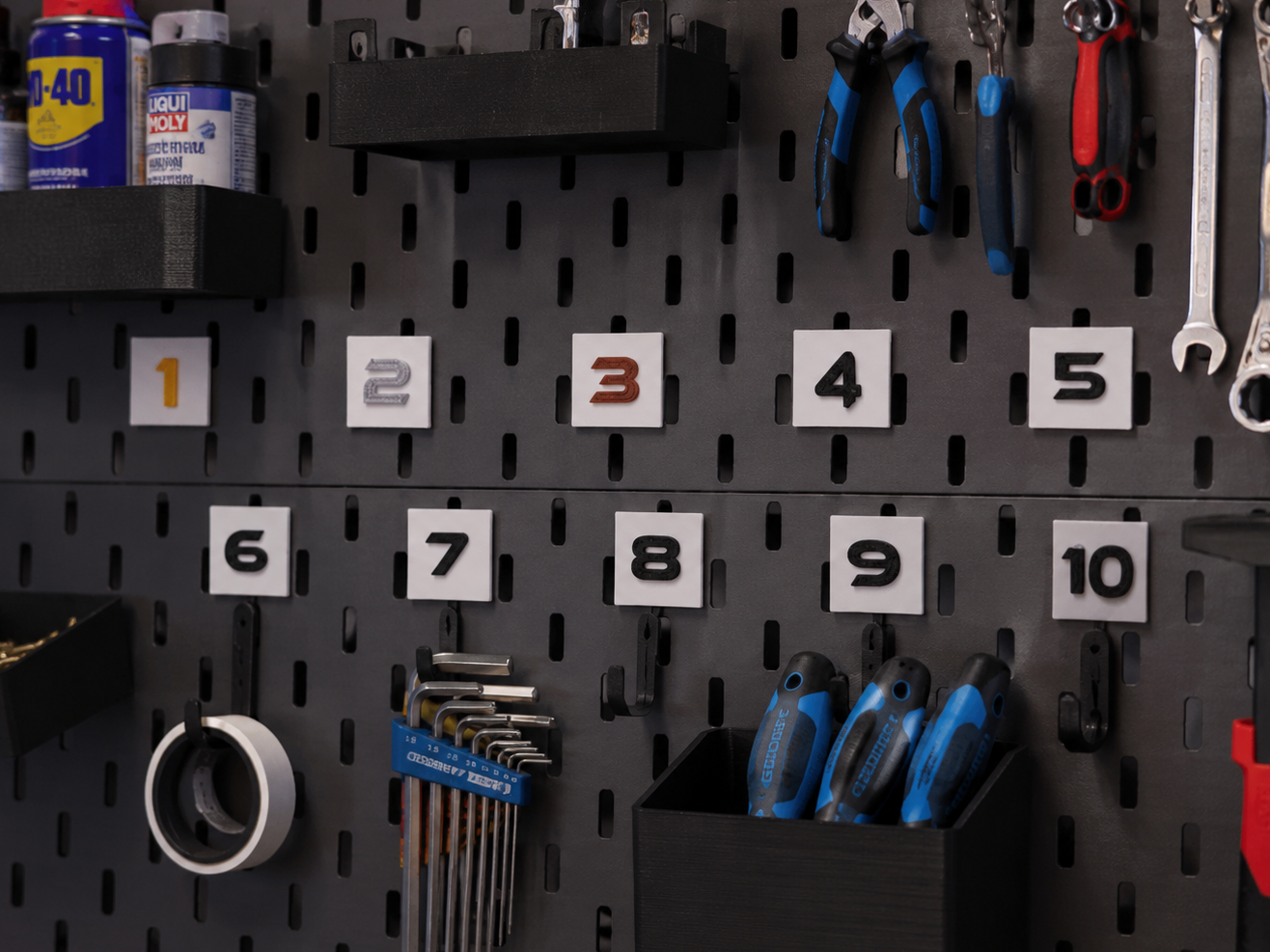 Skadis Zahlen Modulares Zahlen Set für IKEA Skådis