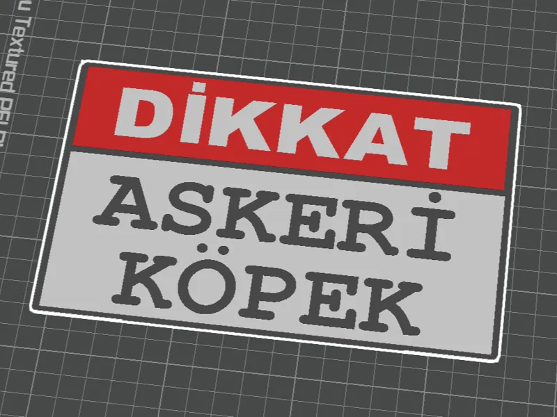 Dikkat Köpek Var - Askeri Köpek Tabela (TR)