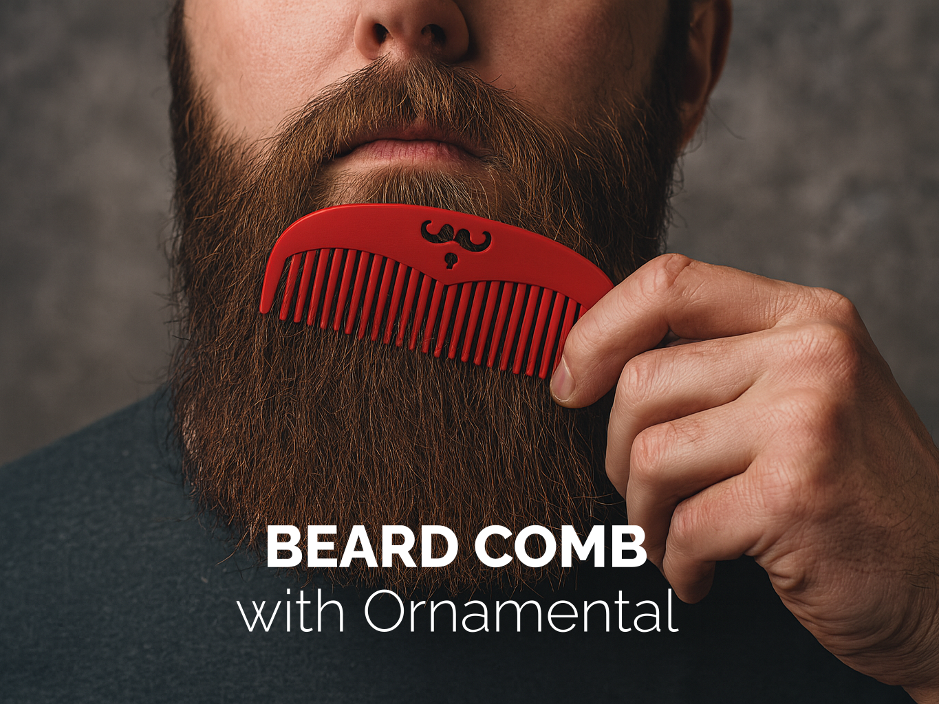 Red Beard Comb with Ornamental Spine