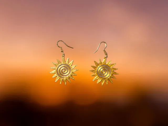 Perfect spiral sun earrings