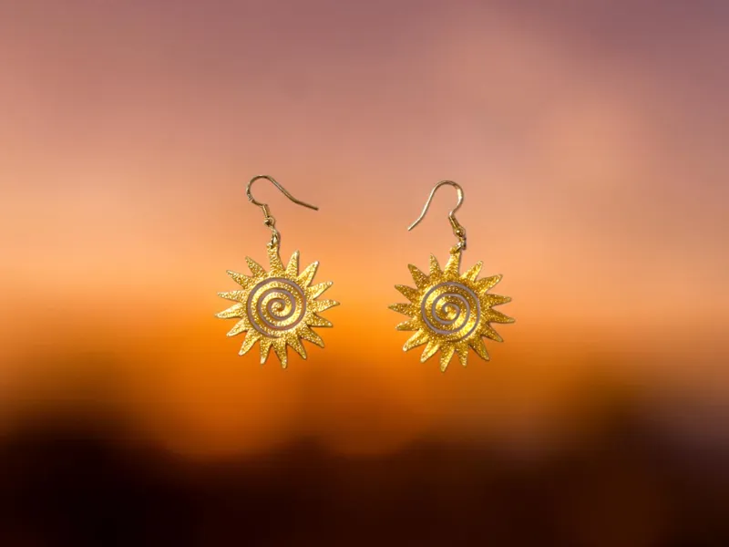 Perfect spiral sun earrings