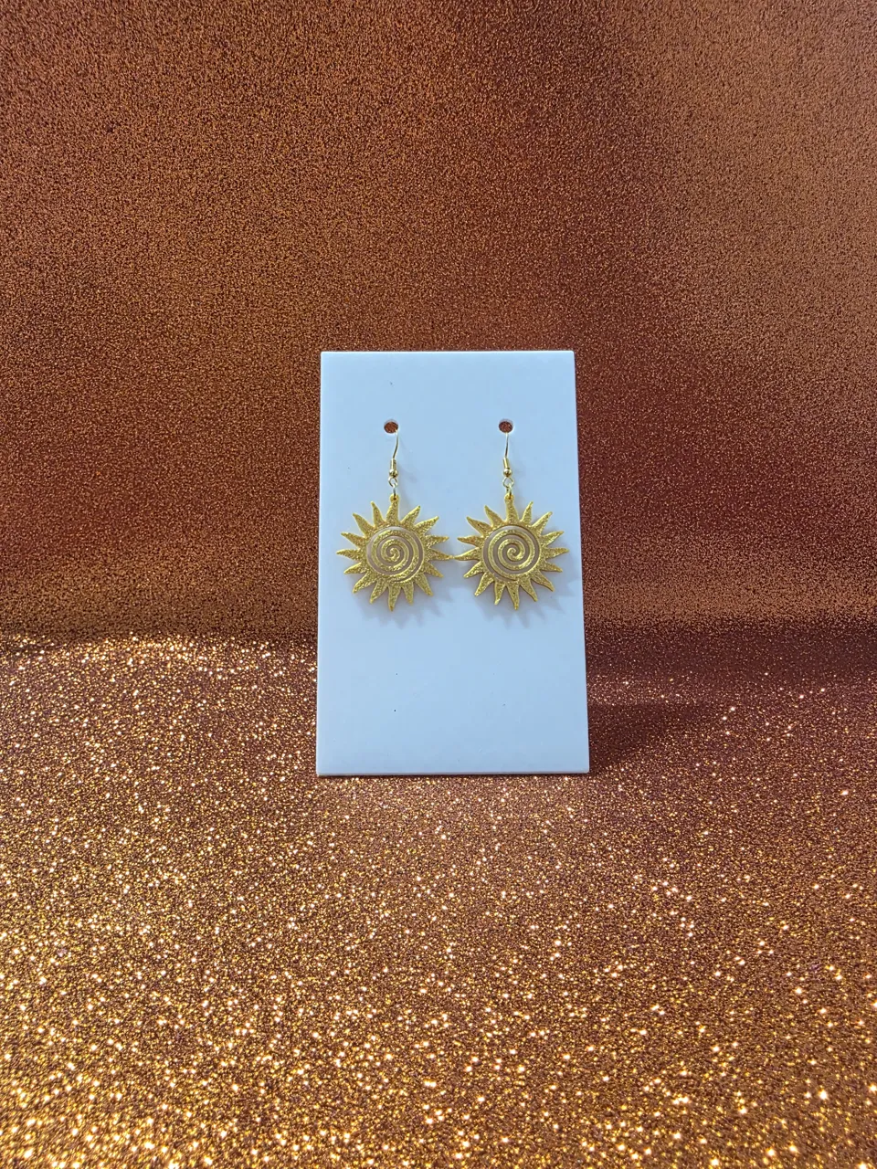 Perfect spiral sun earrings view 2