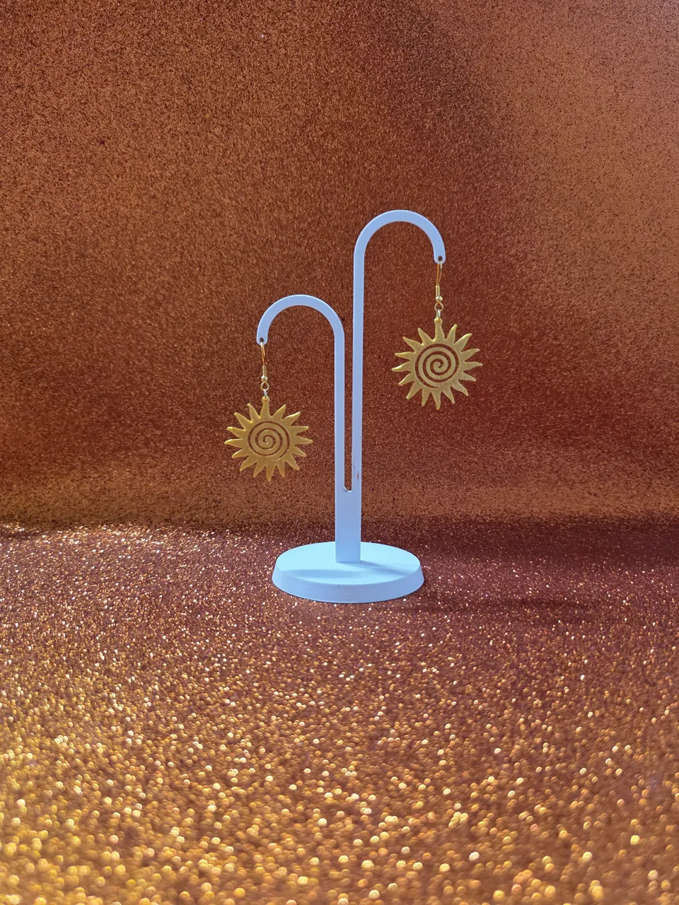 Perfect spiral sun earrings view 3