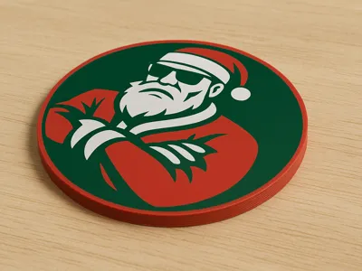 Rough Santa Coasters
