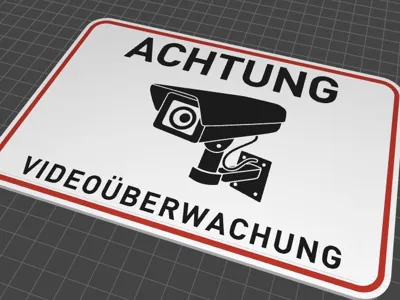 Sign "Warning Video Surveillance"