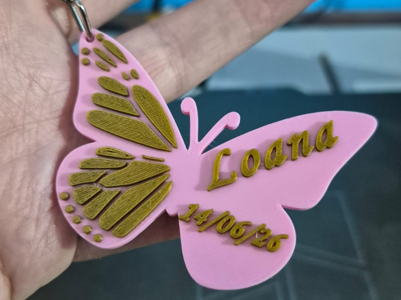Llavero Mariposa Personalizable