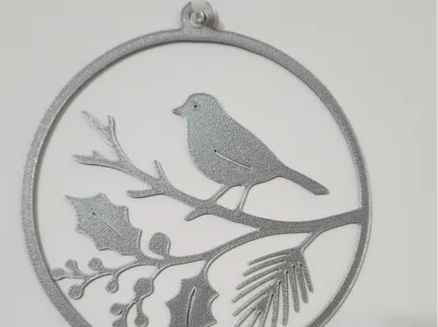 Bird and leaves wall art 