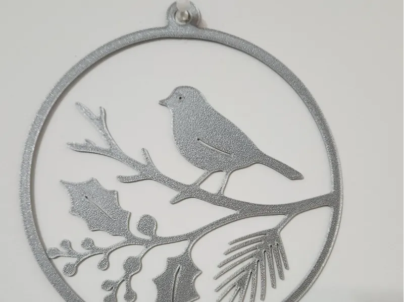 Bird and leaves wall art 
