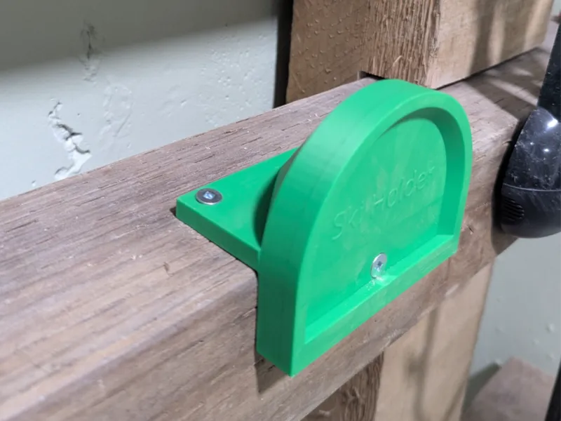 Ski Holder on 90 degree Corner
