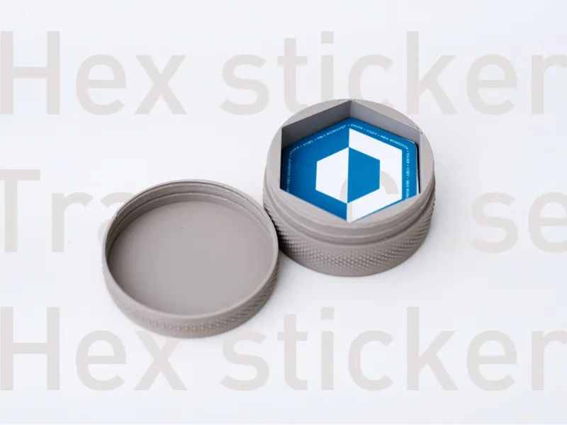 Hex sticker holder travel case