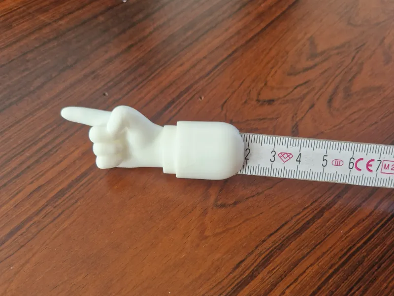 Zeigefinger für den Zollstock