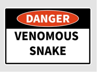 snake warning sign