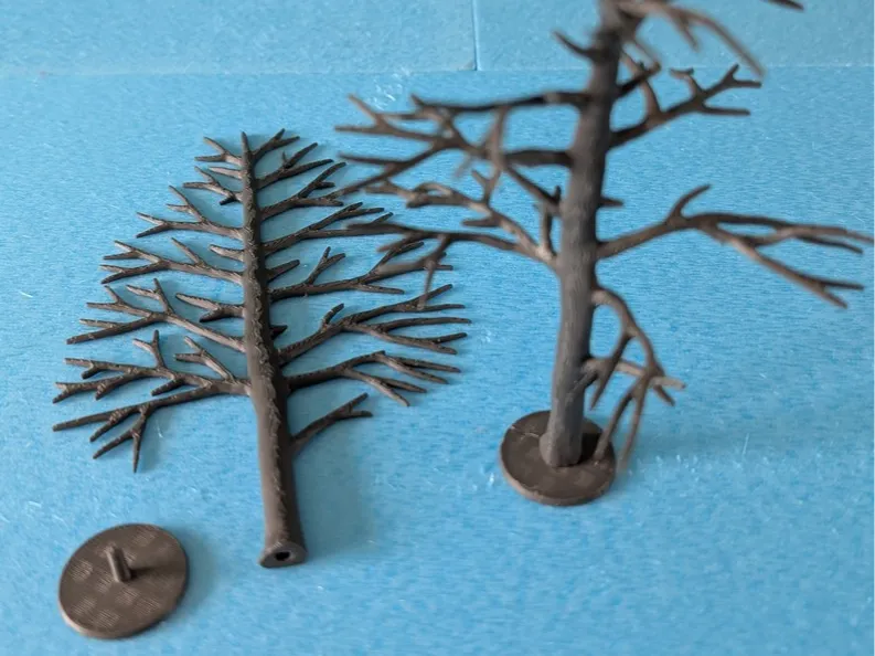 Flat print tree armature for terrains