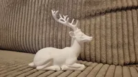 Cerf couché — sculpture décorative — photo 5