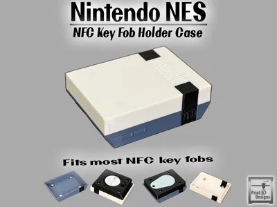 Nintendo NES Key Fob Holder - Fits most NFC tags