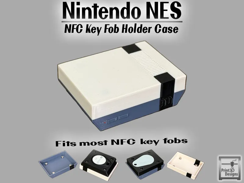 Nintendo NES Key Fob Holder - Fits most NFC tags