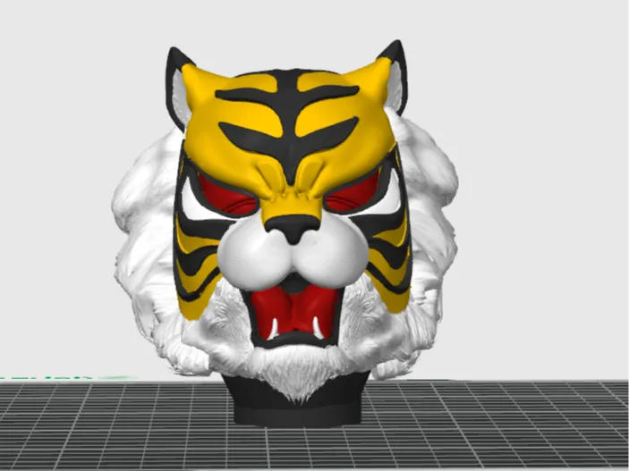 Maschera uomo tigre da esposizione