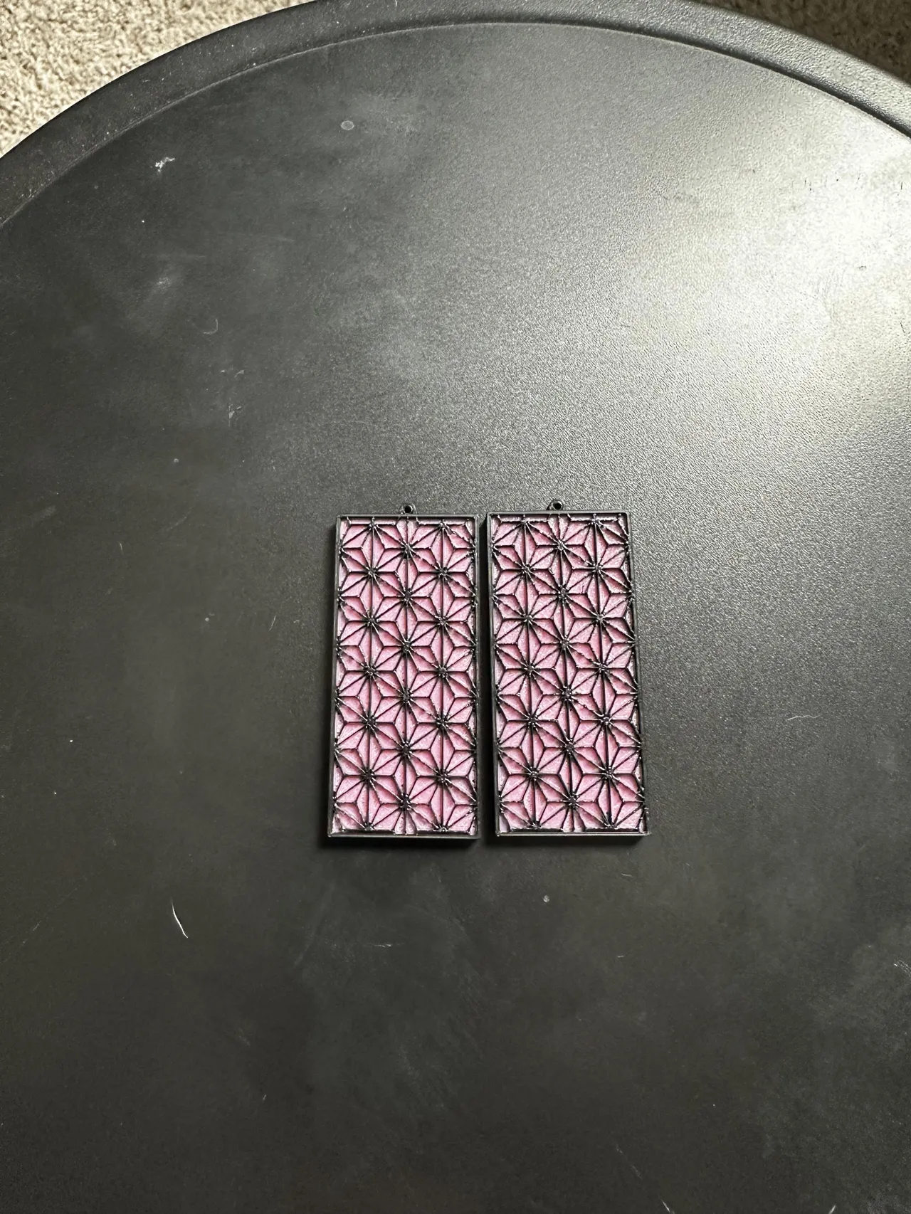 Demon Slayer - Nezuko inspired earrings view 2