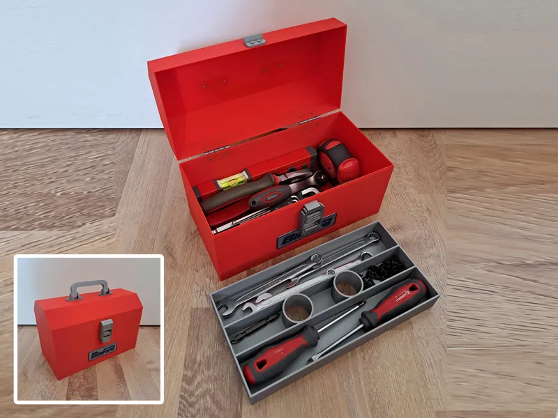 Klassischer Werkzeugkasten mit Innenfach (Binford)