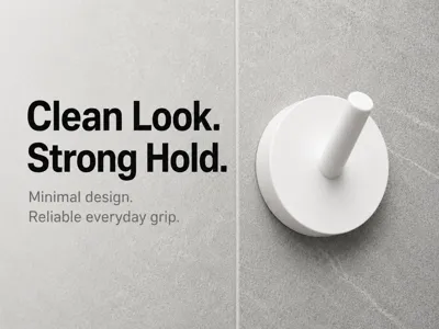 Towel Hook | Wall Hook |  Round | Adhesive