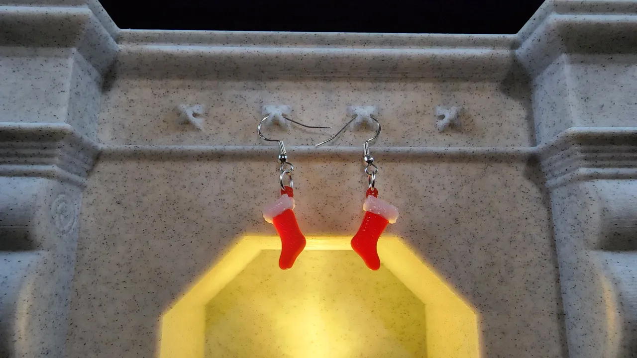 Christmas Stocking Earrings & Ornaments view 3