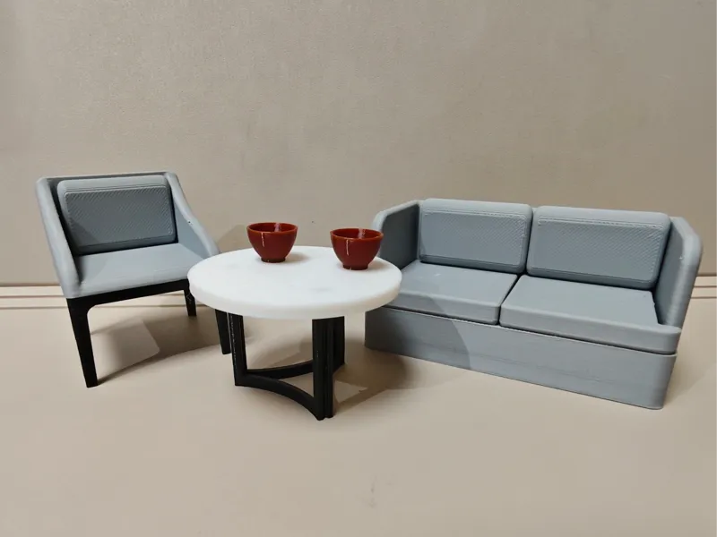 微缩家具沙发茶几三件套